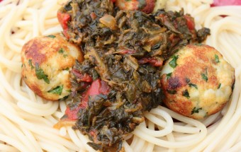Spaghetti with Paneer balls Featured