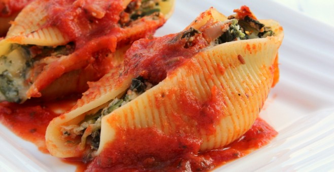 Spinach and Ricotta Stuffed Shells