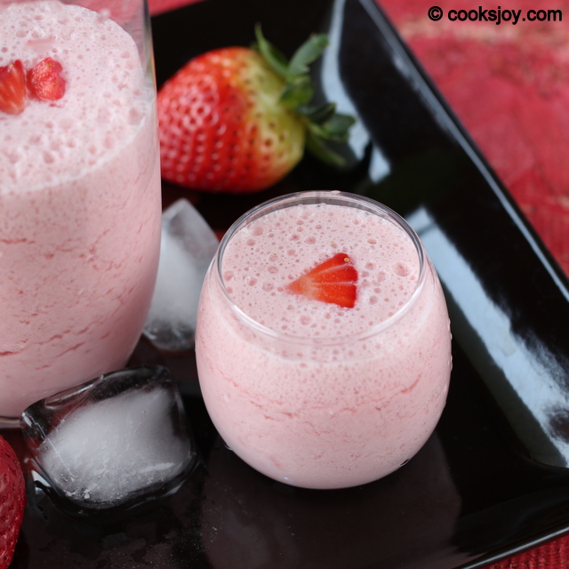 Strawberry Vanilla Milkshake | Cooks Joy