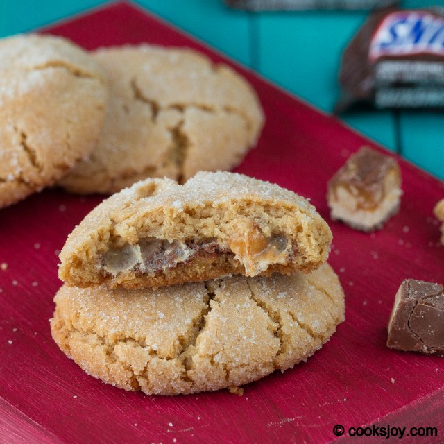 Snicker Bar Cookies | Cooks Joy