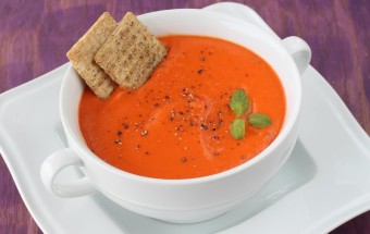 Roasted Red Bell Pepper Soup with Carrot and Tomatoes | Cooks Joy